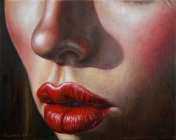 Lips #1 alex, alexander, art, artwork, canada, canadian, classical oil painting, european, expression, expressionism, female, girl, lavrov, modern, north america, north american art, oil painting, original, portrait,  vancouver, woman, yvr, lips, red, rouge, lipstick, young, sensual